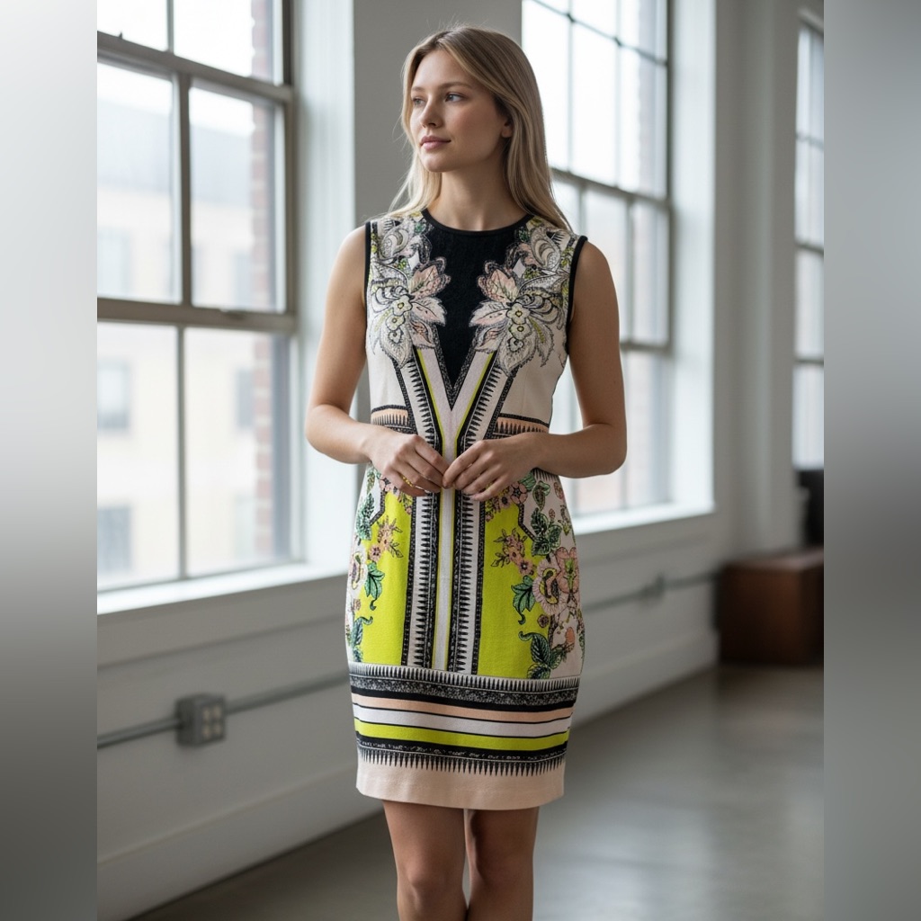 Roberto Cavalli Multicolor Floral Mini Dress
